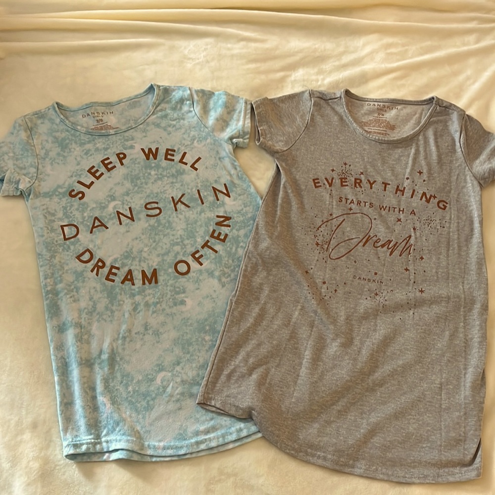 Set of 2 girls Danskin nightshirts.